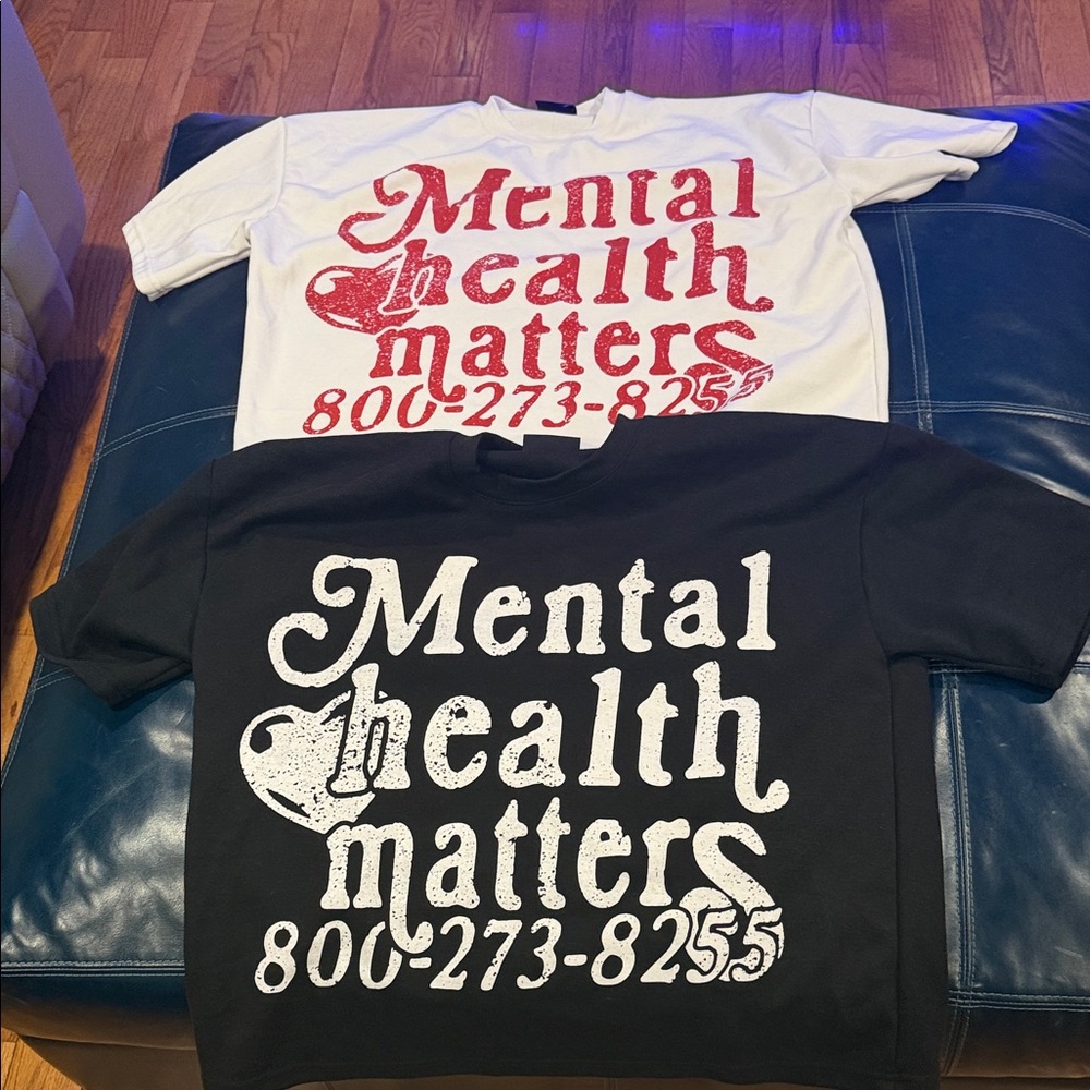 Black and White Mental Health Matters T-Shirts